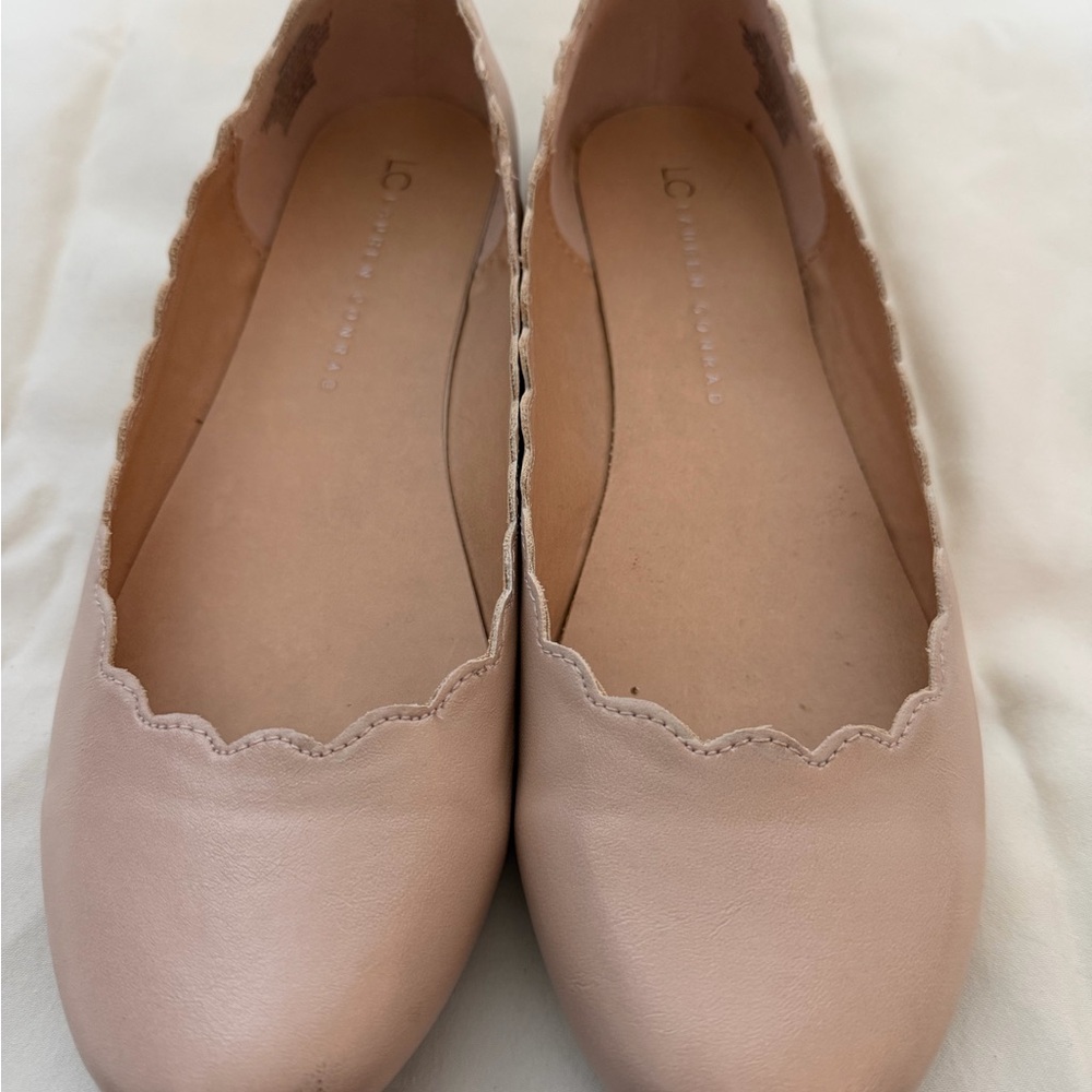LC Lauren Conrad Scalloped Ballet Flats in Blush Pink
